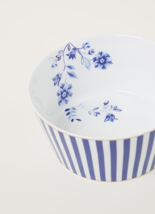 Pip Studio Royal Stripes kom 12 cm - detail royalblauw