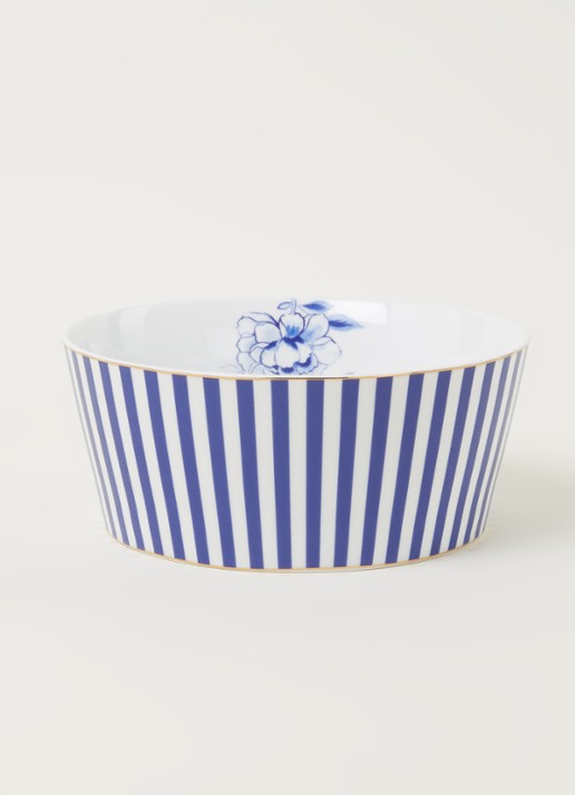 Pip Studio Royal Stripes kom 15 cm - voorkant 2 royalblauw