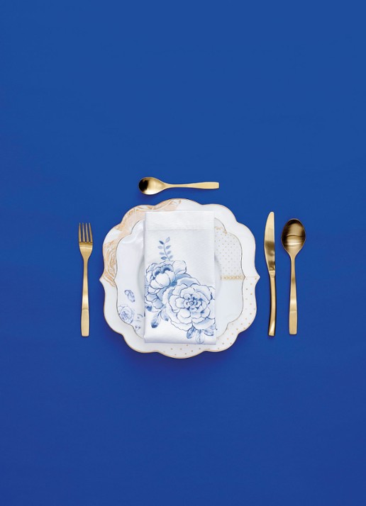 Pip Studio Royal White dinerbord 28 cm - voorkant 2 wit
