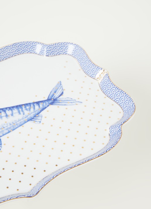 Pip Studio Royal Yerseke serveerschaal 26 x 18 cm - detail 3 royalblauw