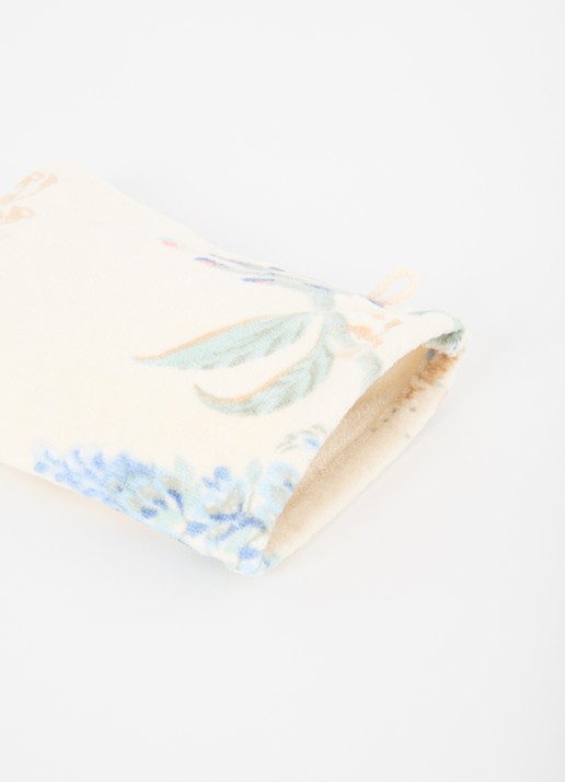 Pip Studio Secret Garden washand van terry katoen - 400 gr/m2 -16 x 22 cm - detail gebroken wit