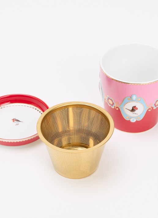 Pip Studio Tea for One Love Birds theeset 3-delig - voorkant 2 multicolor