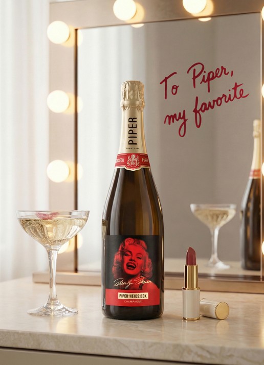 PIPER-HEIDSIECK Champagne Cuvée Brut Marilyn Monroe 100th Years 750 ml - voorkant 2 undefined