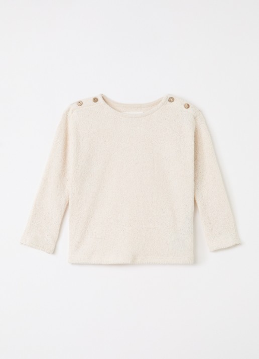 Play Up Grofgebreide trui - voorkant beige