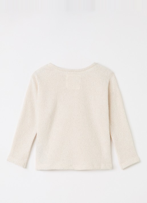 Play Up Grofgebreide trui - voorkant 2 beige