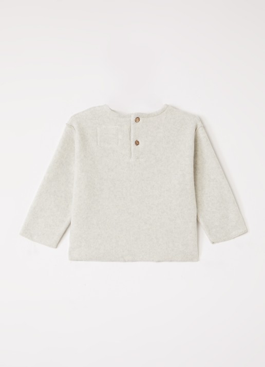 Play Up Polar sweater met gemêleerd dessin - voorkant 3 blauw