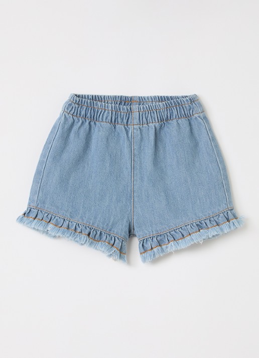 Play Up Straight fit korte broek van denim