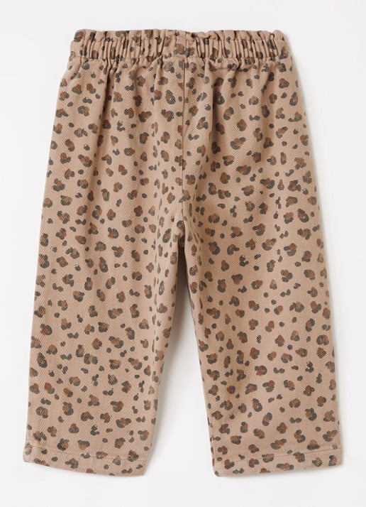 Play Up Straight leg jeans met panterprint - voorkant 2 bruin