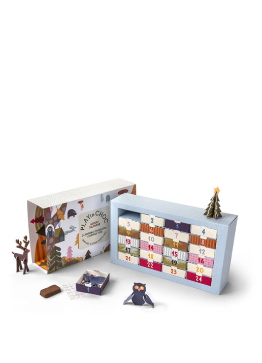 PLAYin CHOC Adventskalender met chocolade - 24 dagen - voorkant undefined