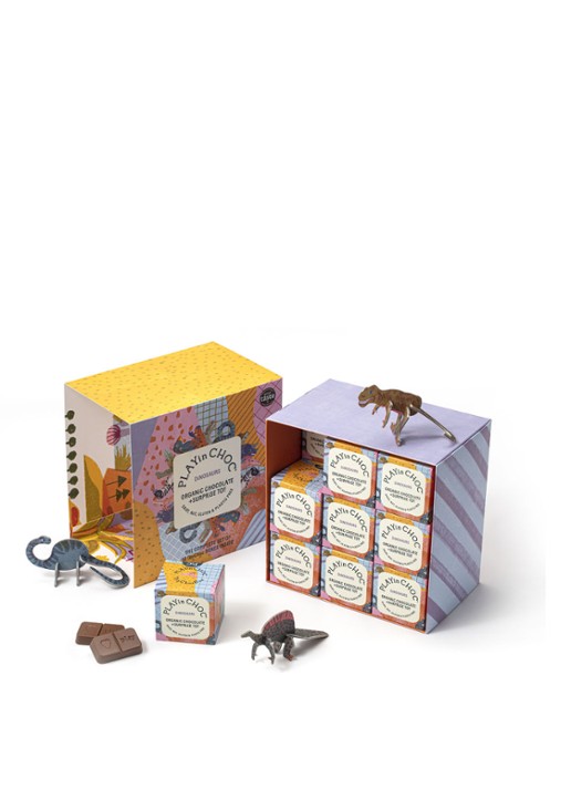 PLAYin CHOC ToyChoc Giftset Surprises Dinosaurussen chocolade met surprise - set van 18 - voorkant undefined