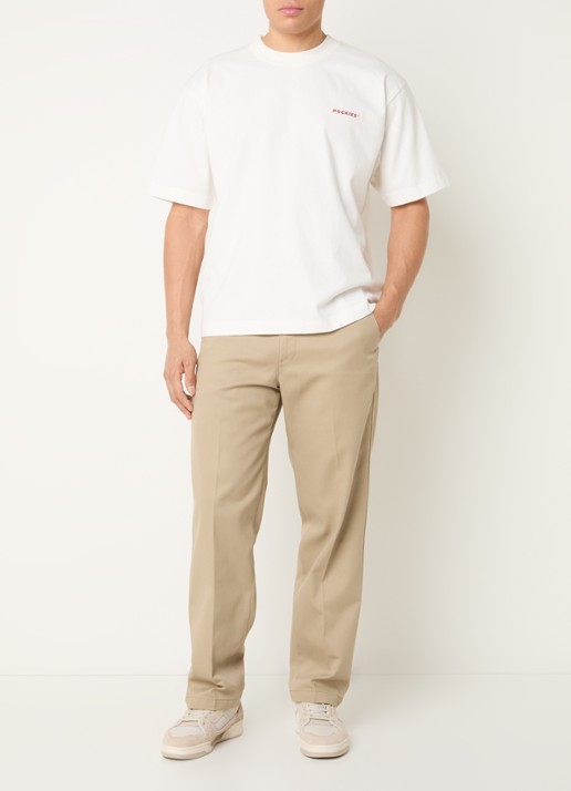 Pockies Alarm T-shirt met logo- en backprint - voorkant 4 wit