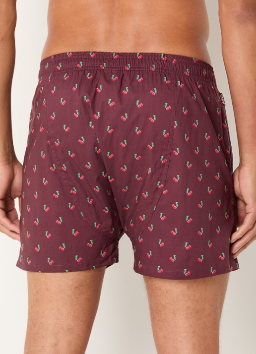 Pockies Boxershort met print - achterkant 3 donkerrood