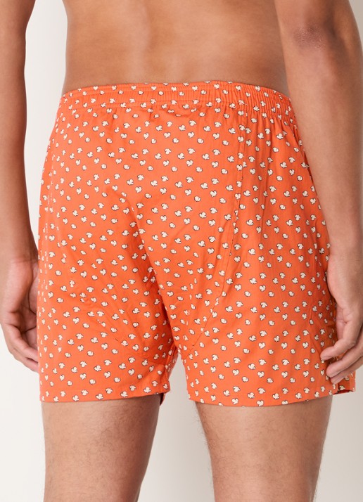 Pockies Boxershort van  katoen met print - achterkant oranje
