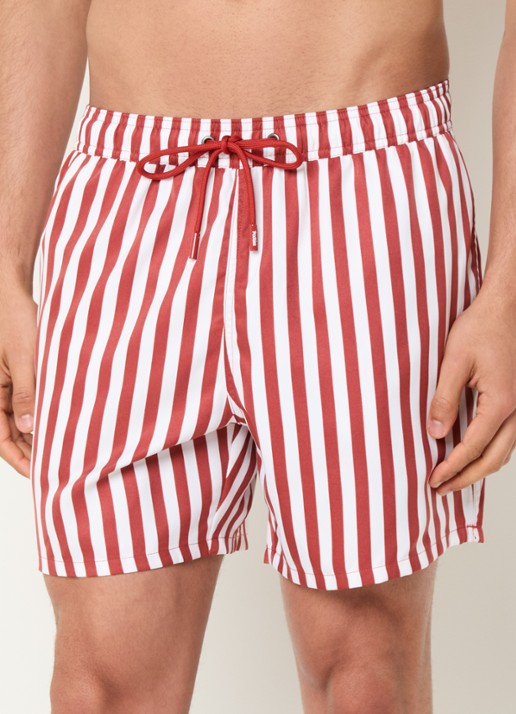 Pockies Brick zwemshorts met streepprint en ritszakken