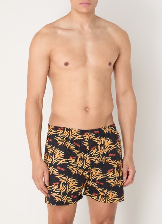 Pockies Burgers and Fries boxershort met steekzakken in 2-pack - voorkant 4 multicolor