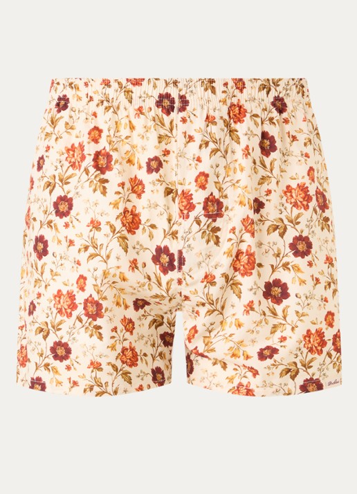 Pockies Floral boxershort met print - voorkant creme
