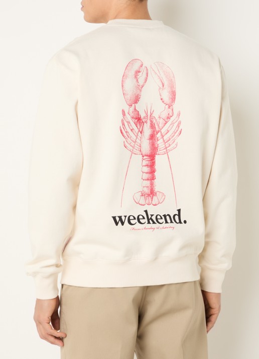 Pockies Lobster sweater met logo- en backprint