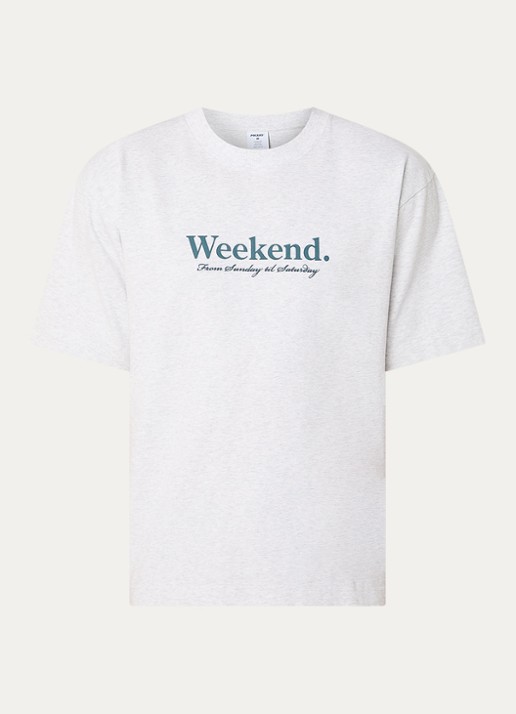Pockies Weekend T-shirt met print - voorkant grijsmele