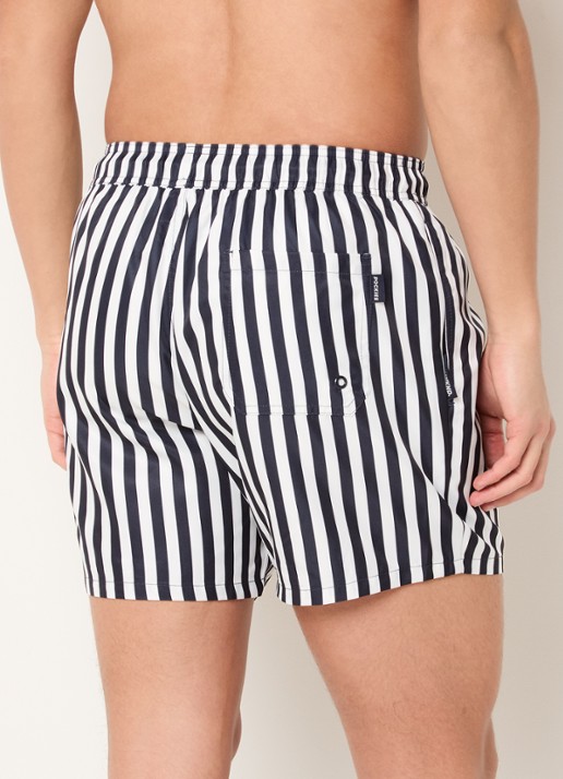 Pockies Zwemshorts met streepprint - achterkant 4 donkerblauw