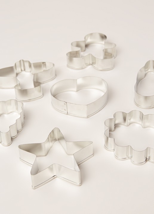 Point-Virgule Uitsteekvorm set van 8 - detail 3 zilver