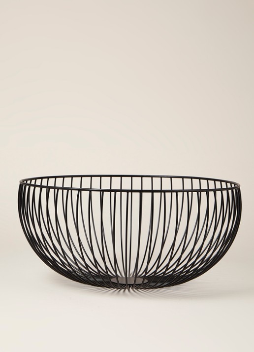 Point-Virgule Wire mand 35 cm - voorkant 3 zwart