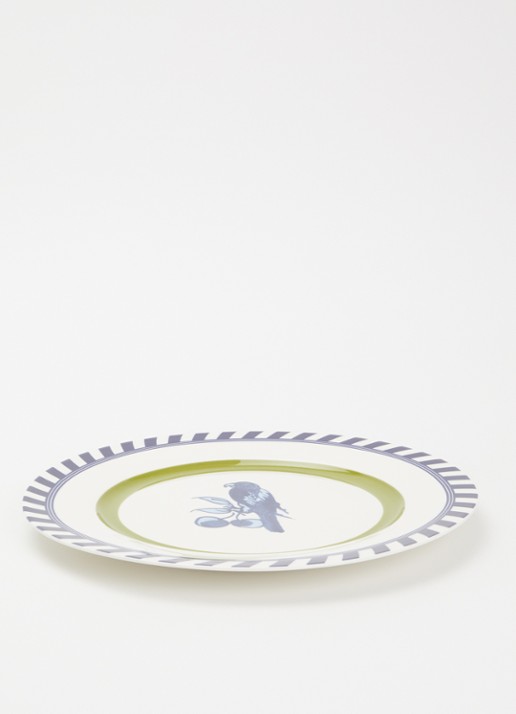 POLSPOTTEN Bird dinerbord 27 cm set van 2 - voorkant 4 groen