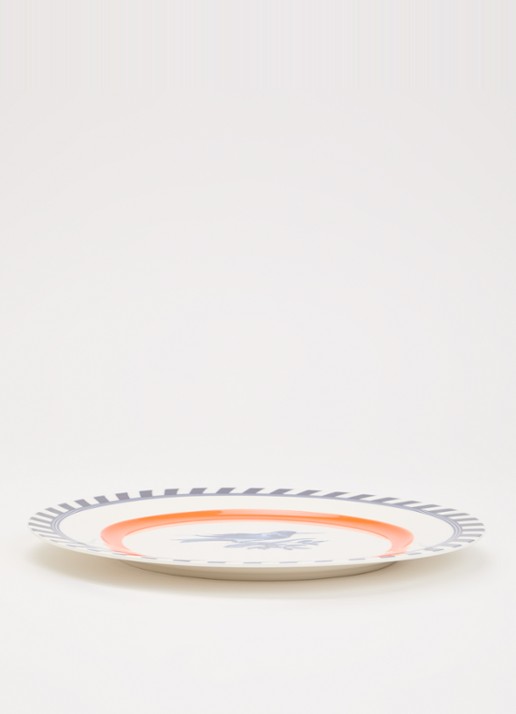 POLSPOTTEN Bird dinerbord 27 cm set van 2 - voorkant 4 oranje