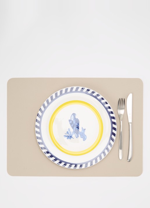 POLSPOTTEN Bird dinerbord 27 cm set van 2 - detail 2 geel