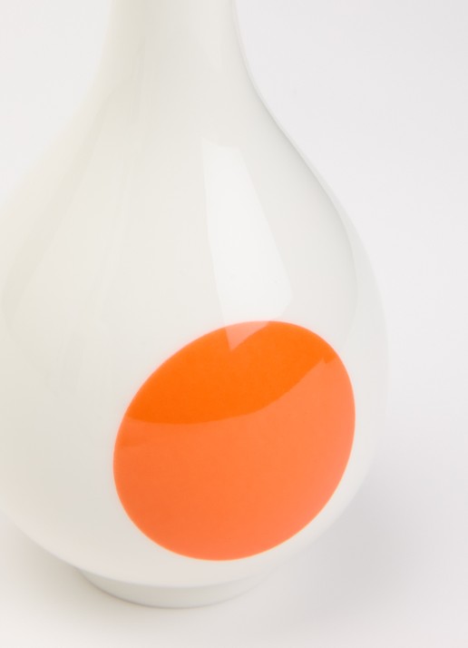 POLSPOTTEN Bird Small vaas 17 cm  - voorkant 2 oranje