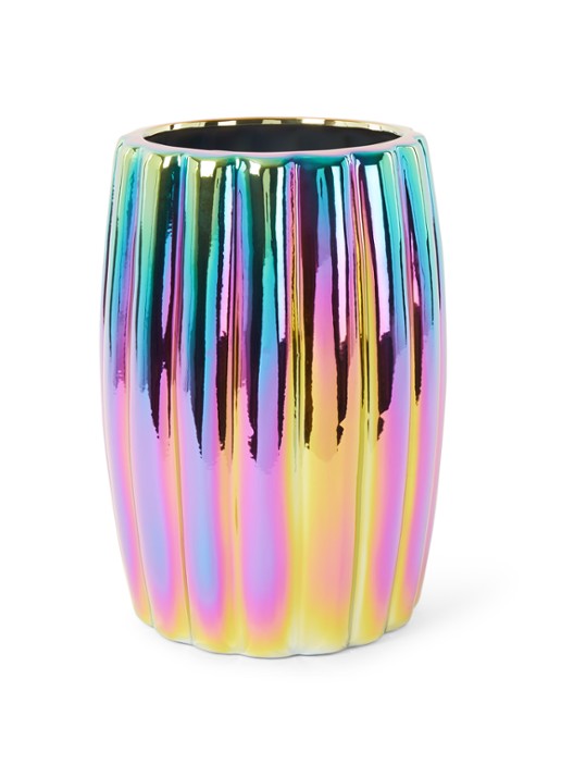 POLSPOTTEN Bloempot Curvy voor binnen Ø32,5 cm - voorkant multicolor