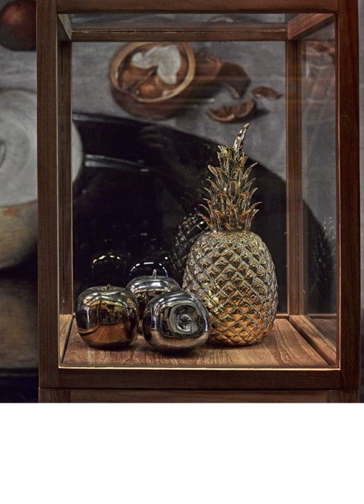POLSPOTTEN Decoratieve ananas 30 cm - voorkant 2 goud