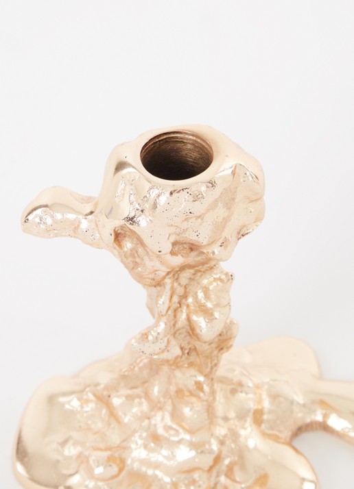 POLSPOTTEN Drip kandelaar 14 cm - voorkant 2 roségoud