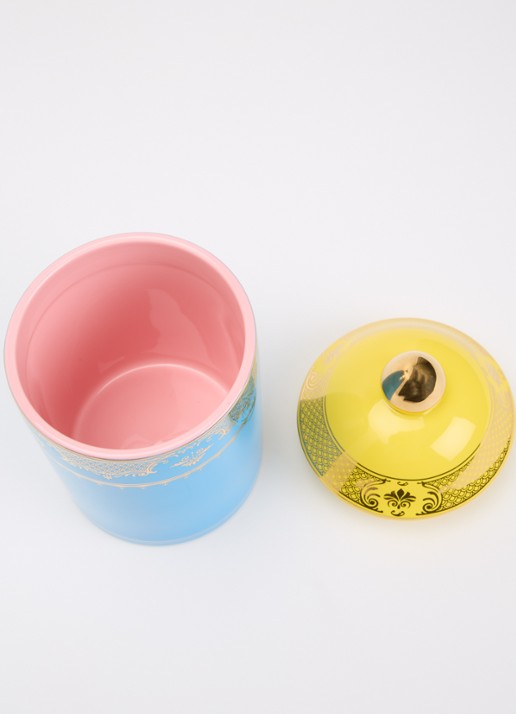 POLSPOTTEN Grandpa M voorraadpot 20 cm - voorkant 2 blauw