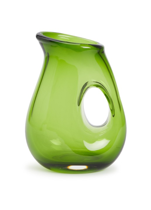 POLSPOTTEN Jug With a Hole karaf 85 cl  - voorkant olijfgroen