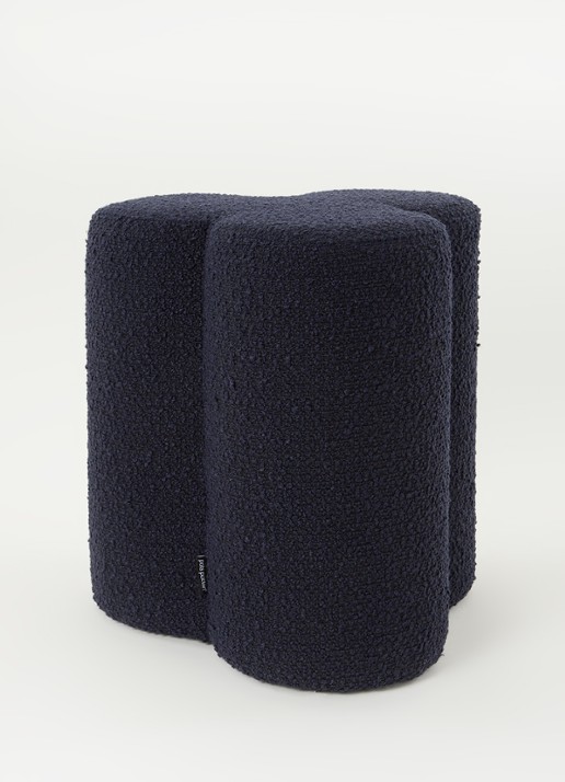 POLSPOTTEN Klaver kruk 45 cm - voorkant 3 donkerblauw
