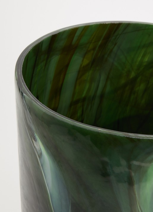 POLSPOTTEN Marbled vaas L 40 cm - voorkant 2 groen