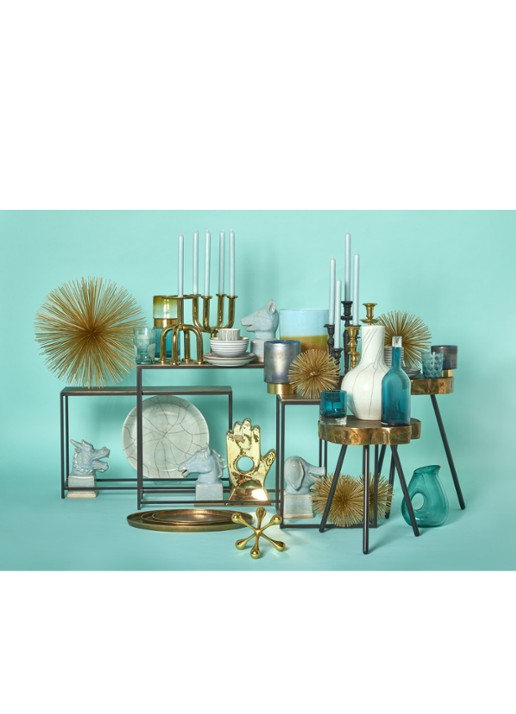 POLSPOTTEN Prickle Small decoratie van messing  - voorkant 3 goud