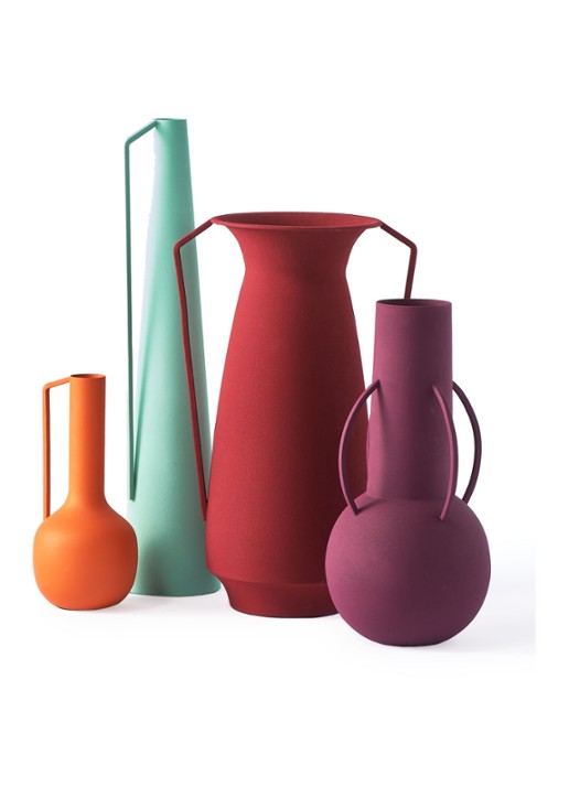 POLSPOTTEN Roman Evening vaas set van 4 - detail 4 multicolor