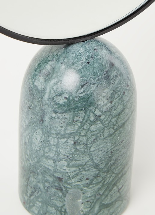 POLSPOTTEN Round marble green tafelspiegel - detail groen