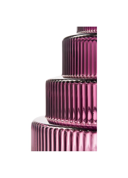 POLSPOTTEN Steps vaas 30 cm - detail paars