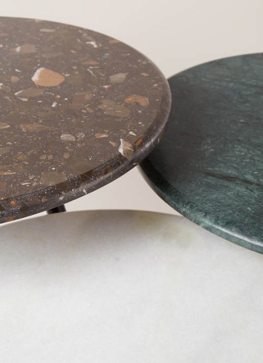 POLSPOTTEN Stony bijzettafel set van 3 - detail 3 antraciet
