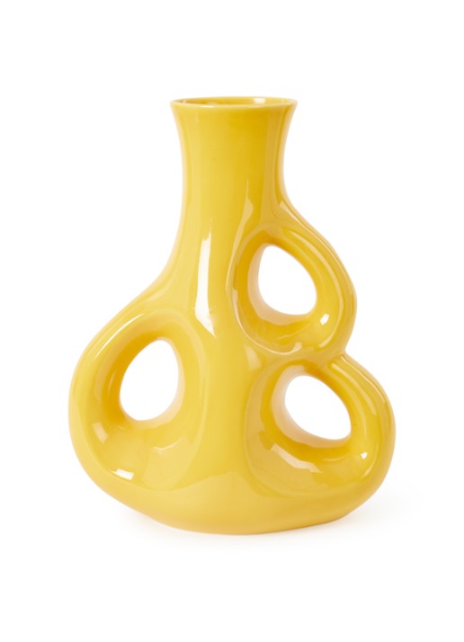 POLSPOTTEN Three Ears vaas 50,5 cm - voorkant geel