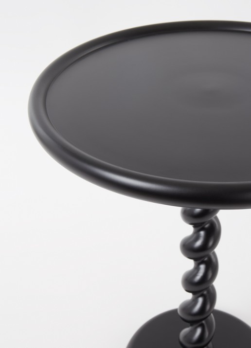 POLSPOTTEN Twister bijzettafel 56 cm - voorkant 6 zwart