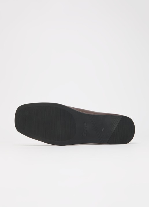 Posa Bardot loafer van leer met studs - detail 4 bordeauxrood