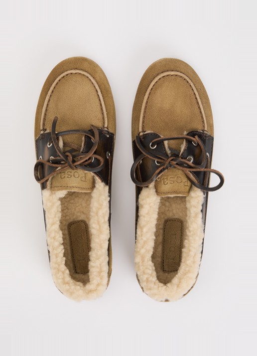 Posa Bootschoen van suède - detail 4 beige