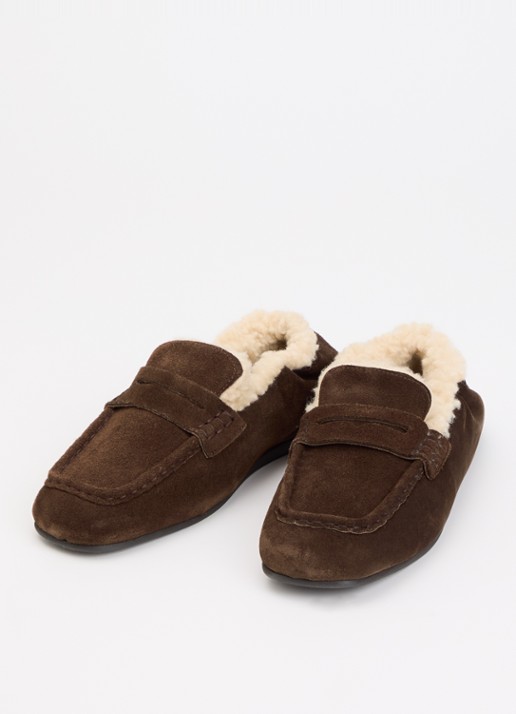 Posa Loafer van suède - detail 3 bruin