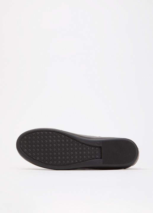 Posa Mocassin van leer met details van imitatiebont - detail 3 donkerbruin