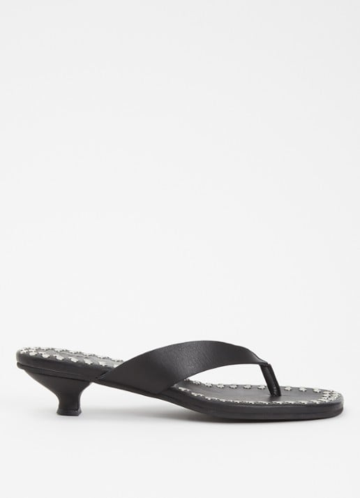 Posa Mosaic sandalette van leer met studs