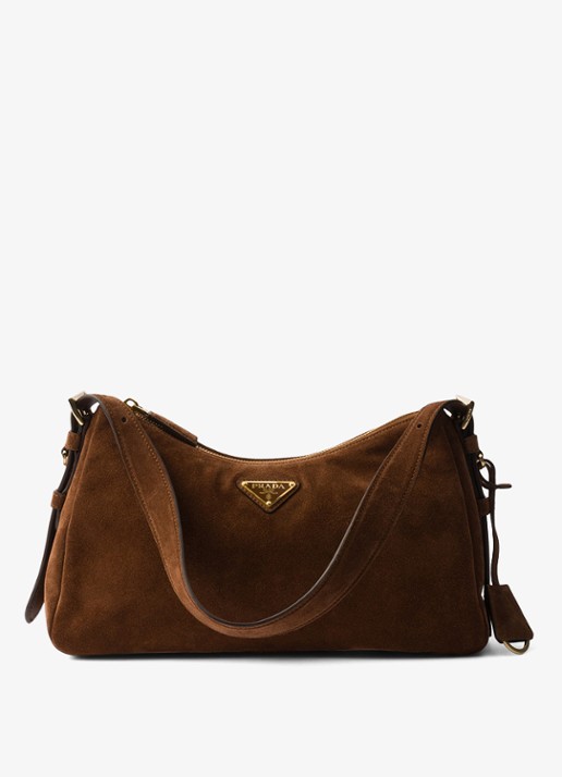 Prada Aimée Medium schoudertas van kalfssuède