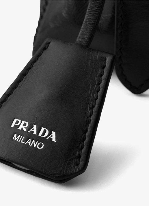 Prada Aimèe Medium schoudertas van leer - detail 4 zwart